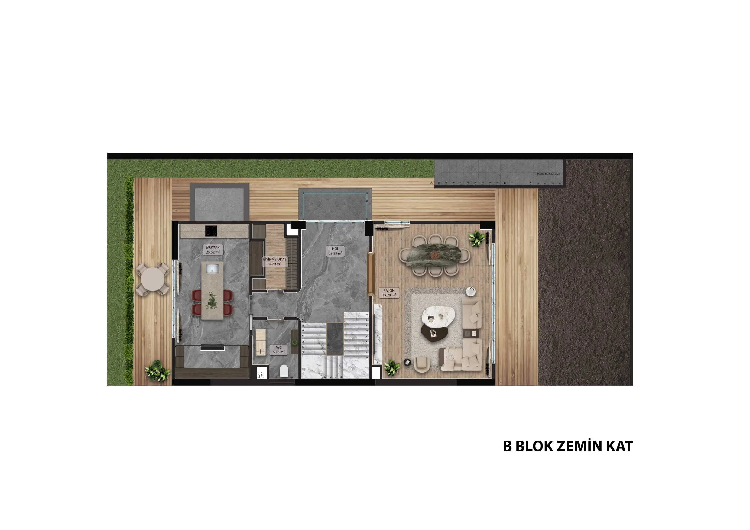 B BLOK ZEMİN KAT